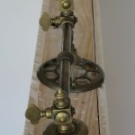 Brass wall sconce